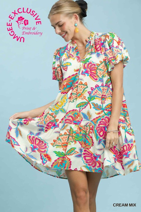 UMGEE Floral Print Dress