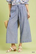 Linen Blend Striped Wide Leg Pants Amazing Cotton and Linen