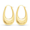 Naomi Polished Elongated Hoop Gold