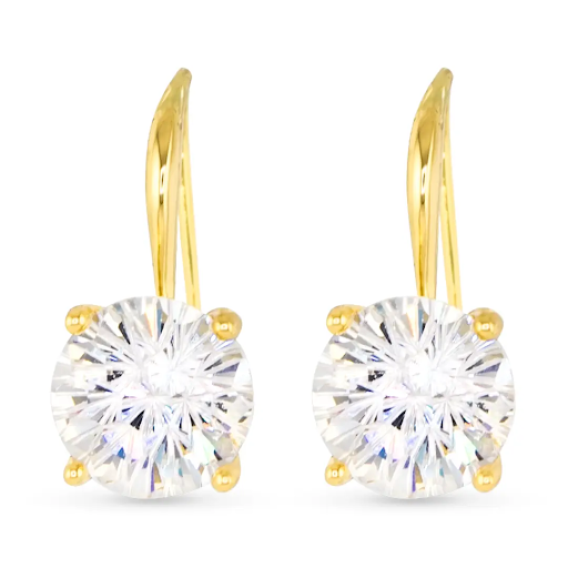Solitaire Drop Earring - Gold