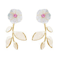 Mother of Pearl Flower with Gold Stem - Gold