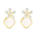 Gold Mop Cz Earring