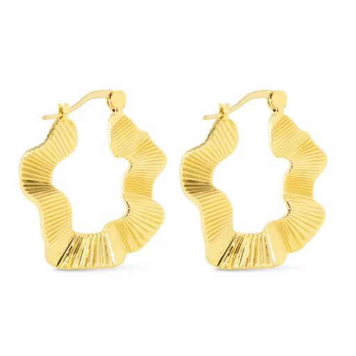 Polished Gold Jennifer Hoop Earrings