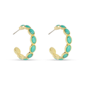 Stone Sedona Hoop Earrings Green