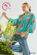 Boho Floral Print Tunic Top