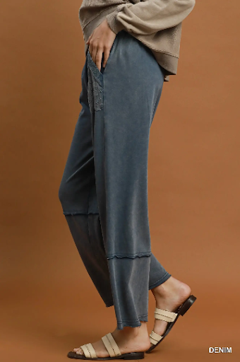 UMGEE Mineral Wash Wide Leg Lounge Pants