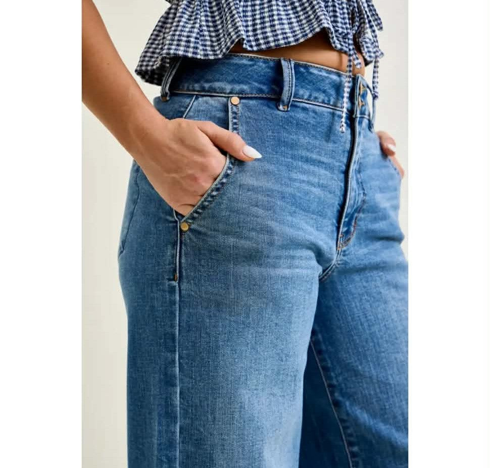 Judy Blue Column Trouser Jean Short Inseam