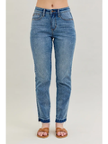 Judy Blue Rigid Magic Release Hem Boyfriend Jeans Size Inclusive