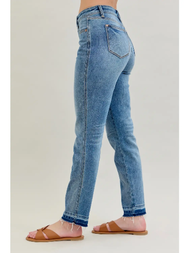 Judy Blue Rigid Magic Release Hem Boyfriend Jeans Size Inclusive