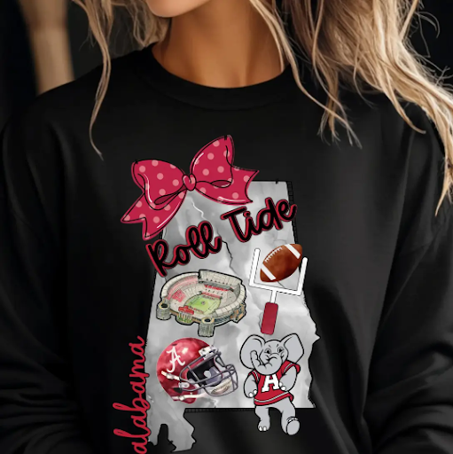 Alabama Football Doodle Tee