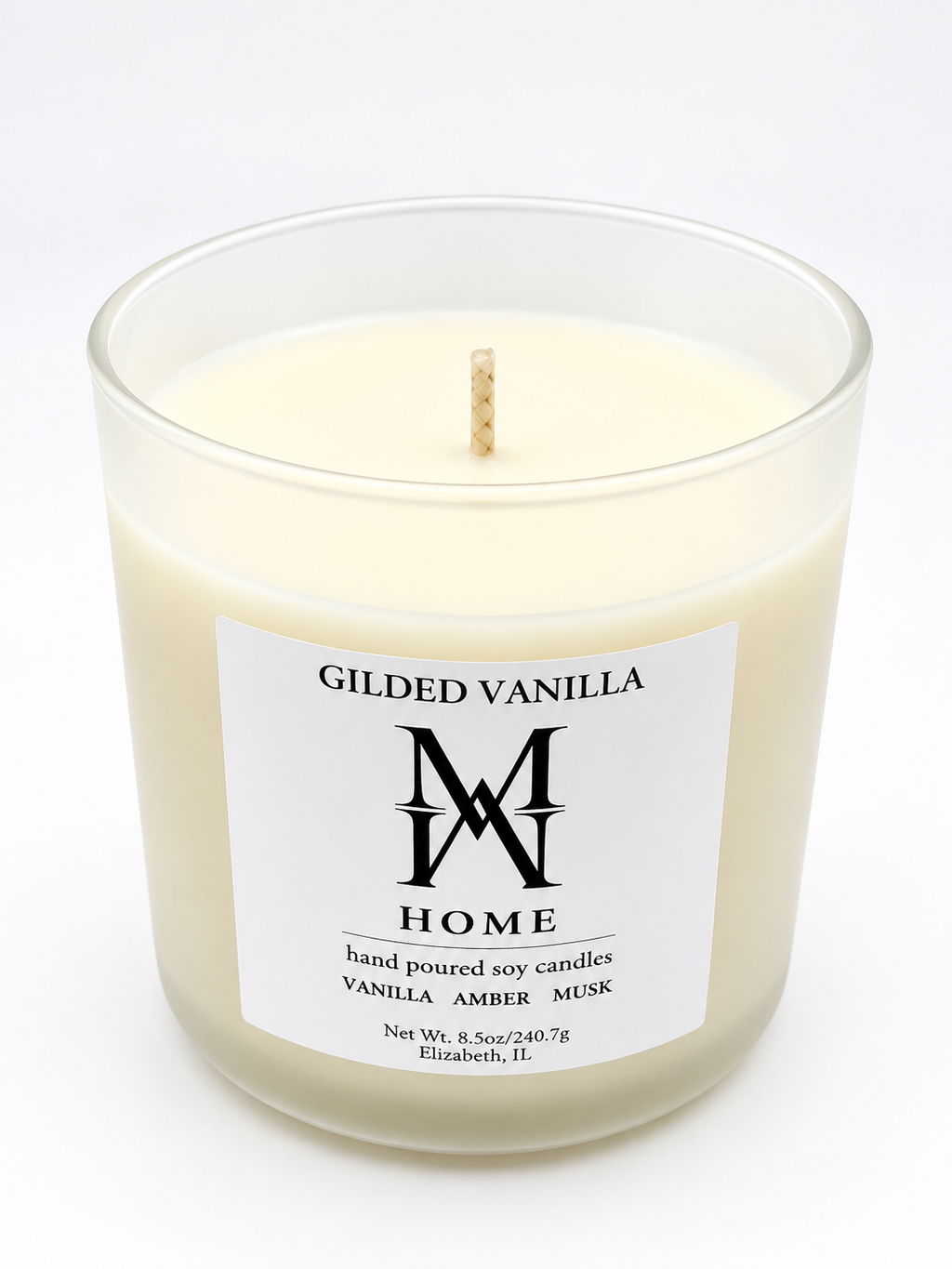 GILDED VANILLA CANDLE MADE IN MADISON ALABAMA PREORDER