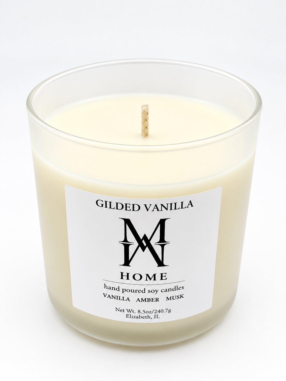 GILDED VANILLA CANDLE MADE IN MADISON ALABAMA PREORDER