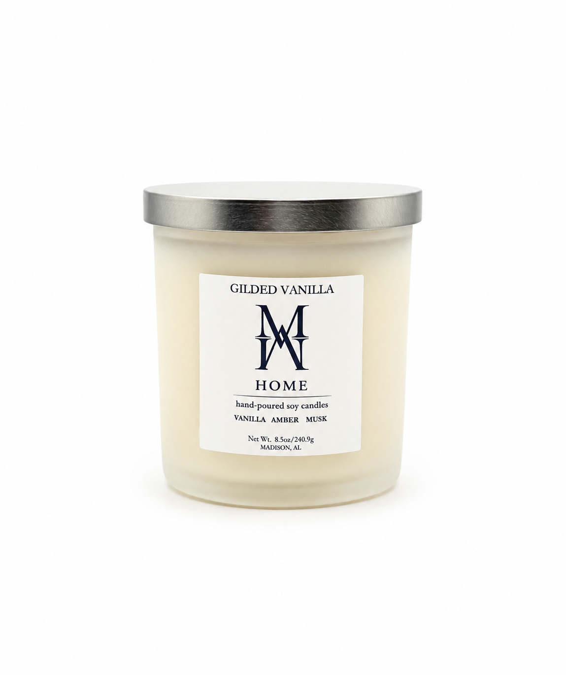 GILDED VANILLA CANDLE MADE IN MADISON ALABAMA PREORDER