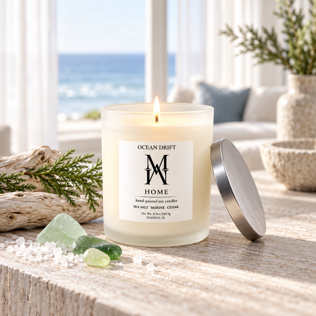 OCEAN DRIFT CANDLE MADE IN MADISON ALABAMA PREORDER