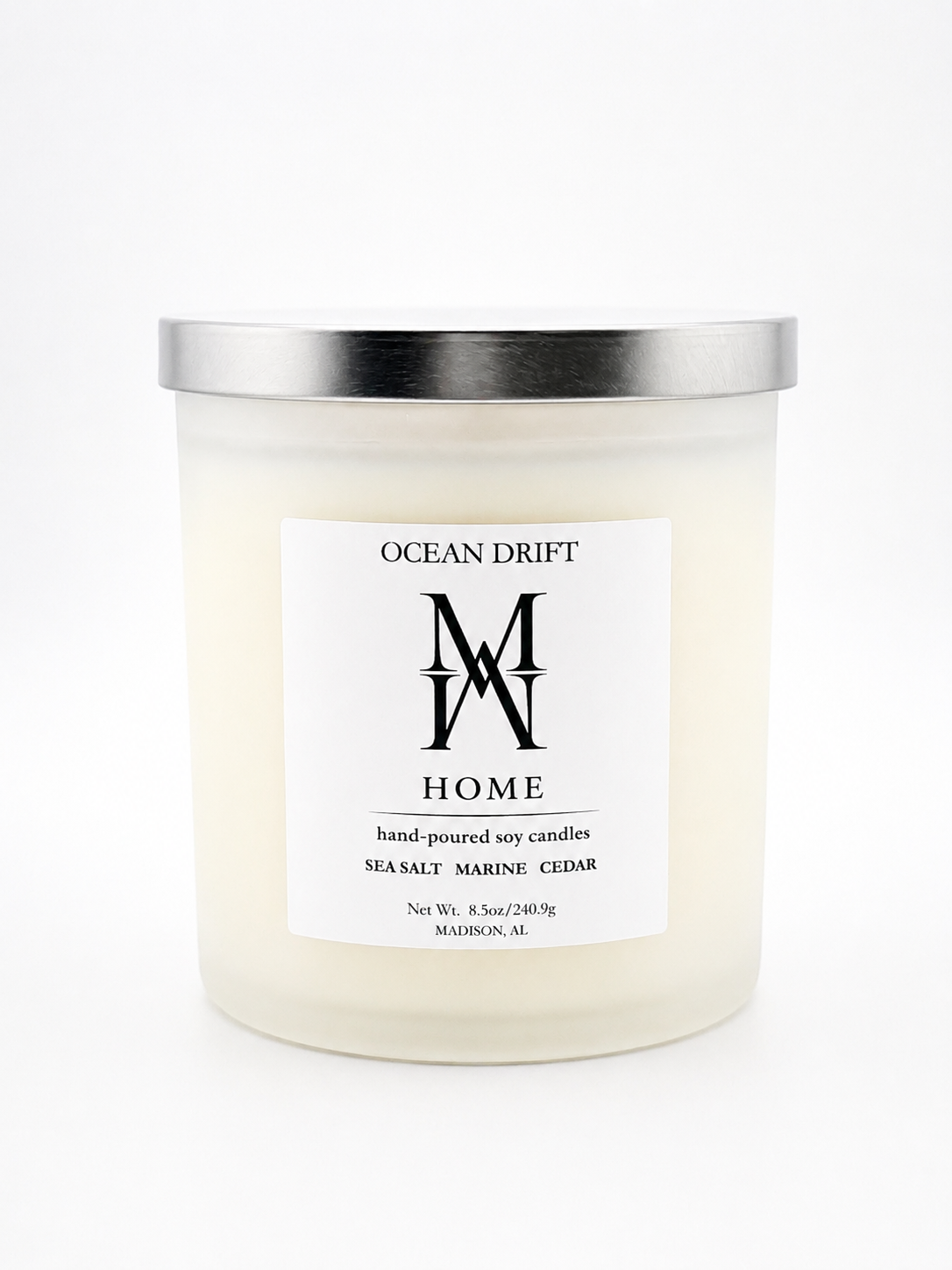 OCEAN DRIFT CANDLE MADE IN MADISON ALABAMA PREORDER
