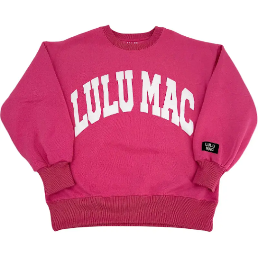 Lulu Mac Sweatshirt Hot Pink/White - Puff