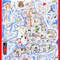 Map of England - Tim Bulmer 1000 Piece Jigsaw Puzzle