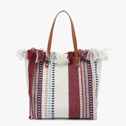 Madison Handwoven Striped Tote