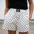 LULUMAC WHITE/BLACK SM POLKA DOT SHORTS