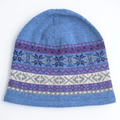 Teviot Bespoke Fair Isle Hat Blue/Purple