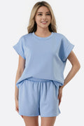 Scuba Wear 2 Piece Short Outfit Light Blue