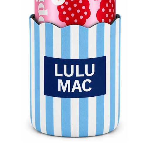 Lulumac  Light Blue/Navy Stripe Koozie