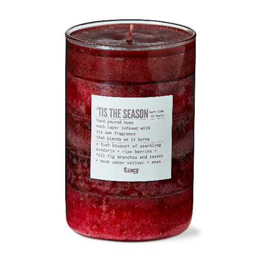 Frag Fusion 'tis the Season Medium Red Glass Christmas