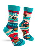 Chill Mode Activated Capybara Women's Crew Socks