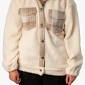 Dora Plaid Accent Shacket Cream