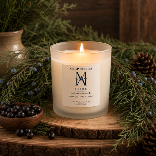 CRISP CYPRESS CANDLE MADE IN MADISON ALABAMA