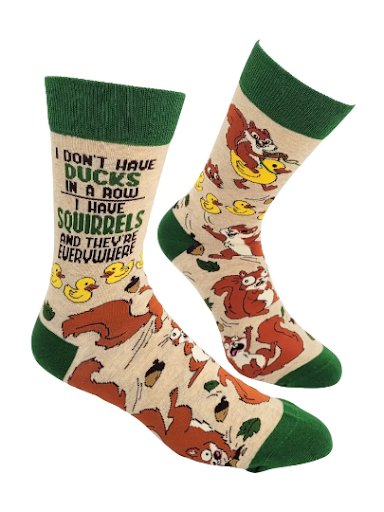I Don't Have Ducks in A Row... Men's Novelty Crew Socks