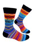 Employee of the Minute Men's Novelty Crew Socks