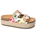 Corky No Filter White Floral Platform Sandal