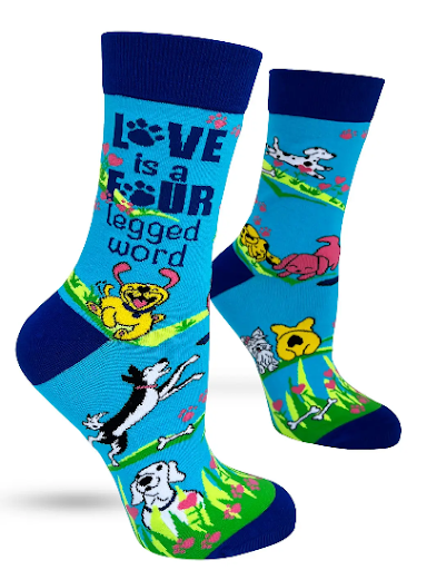 Love Is Four Legged Word Women's Crew Socks