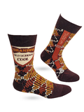 Grandpa Old School Cool Men's Novelty Crew Socks