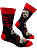 Don't Kill My Vibe Dead Serious Men's Novelty Crew Socks