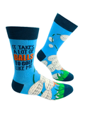 It Takes A Lot of Balls To Golf Like Me Men's Novelty Socks