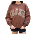 LULU MAC Sweater Brown and Leopard