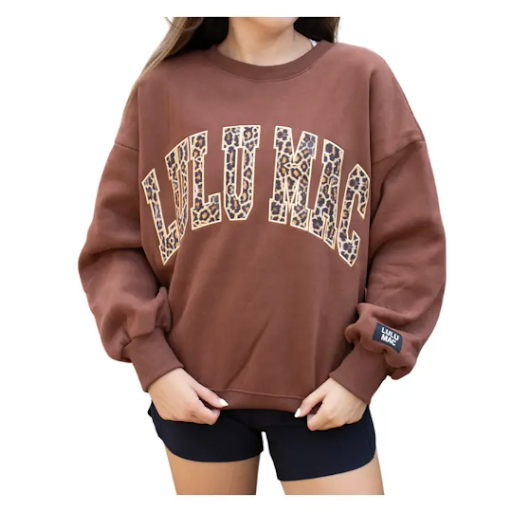 LULU MAC Sweater Brown and Leopard