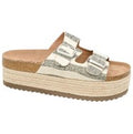 Corky No Filter Black/Natural Stripe Platform Sandal