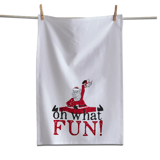 Oh What Fun Cotton Christmas Towel