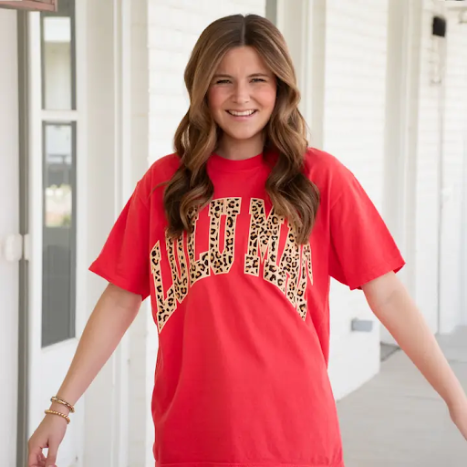 LULUMAC Leopard Adult Paprika Comfort Colors Tee