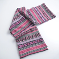Teviot Mill Fair Isle Scarf Pink