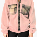 Dora Plaid Accent Shacket Pink