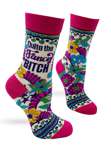 Quite the Fancy Bitch Ladies' Novelty Crew Socks