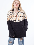 Kate Sherpa Pullover w/ Print