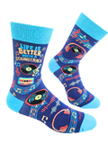 Life Is Better with A Soundtrack Men's Novelty Crew Socks
