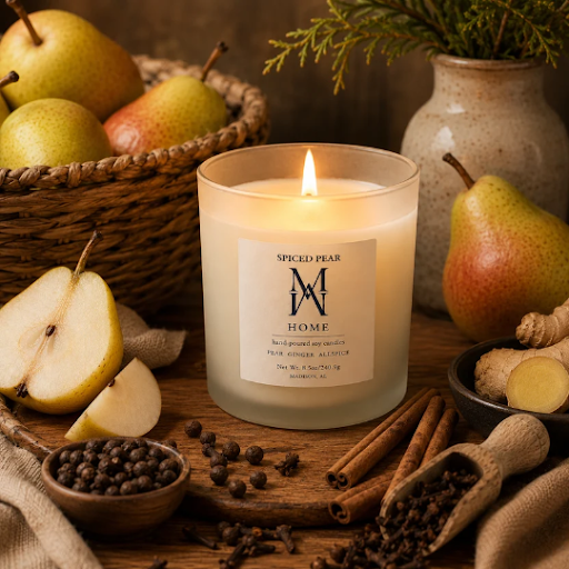 SPICED PEAR CANDLE MADE IN MADISON ALABAMA
