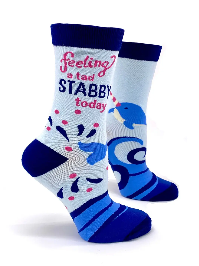 Feeling A Tad Stabby Today Narwhal Women's Crew Socks