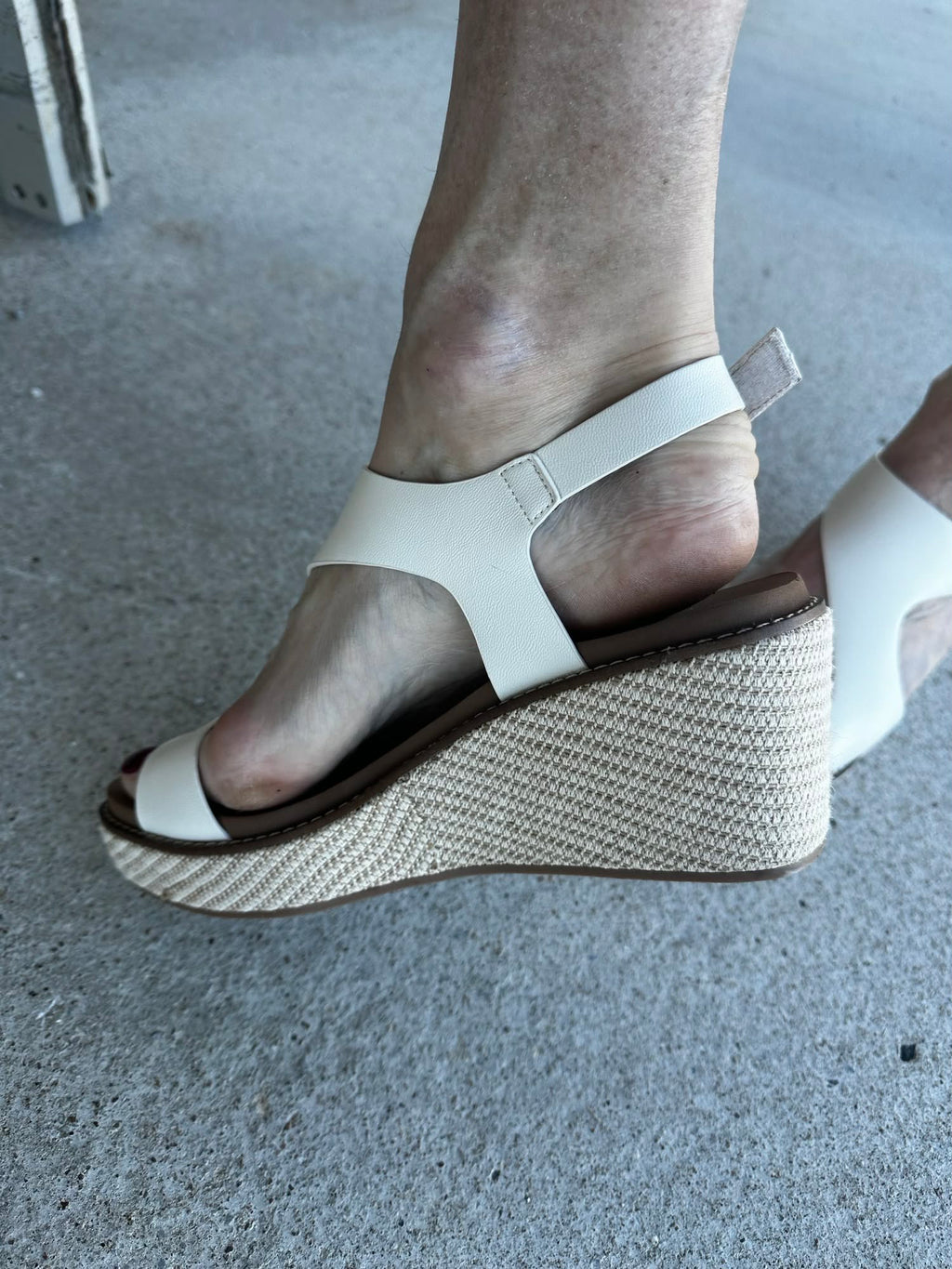 Corky Steppin Out Off White Wedge